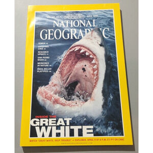 National Geographic Magazine April 2000 Great White Shark Yemen Platypus Nature